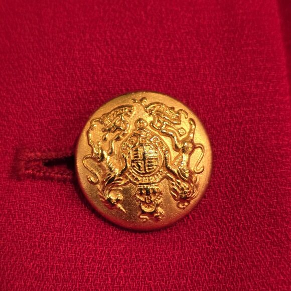 80s/90s VTG Debra Michaels Collection Blazer Womens 10 Gold Button Retro Jacket - Picture 6 of 12